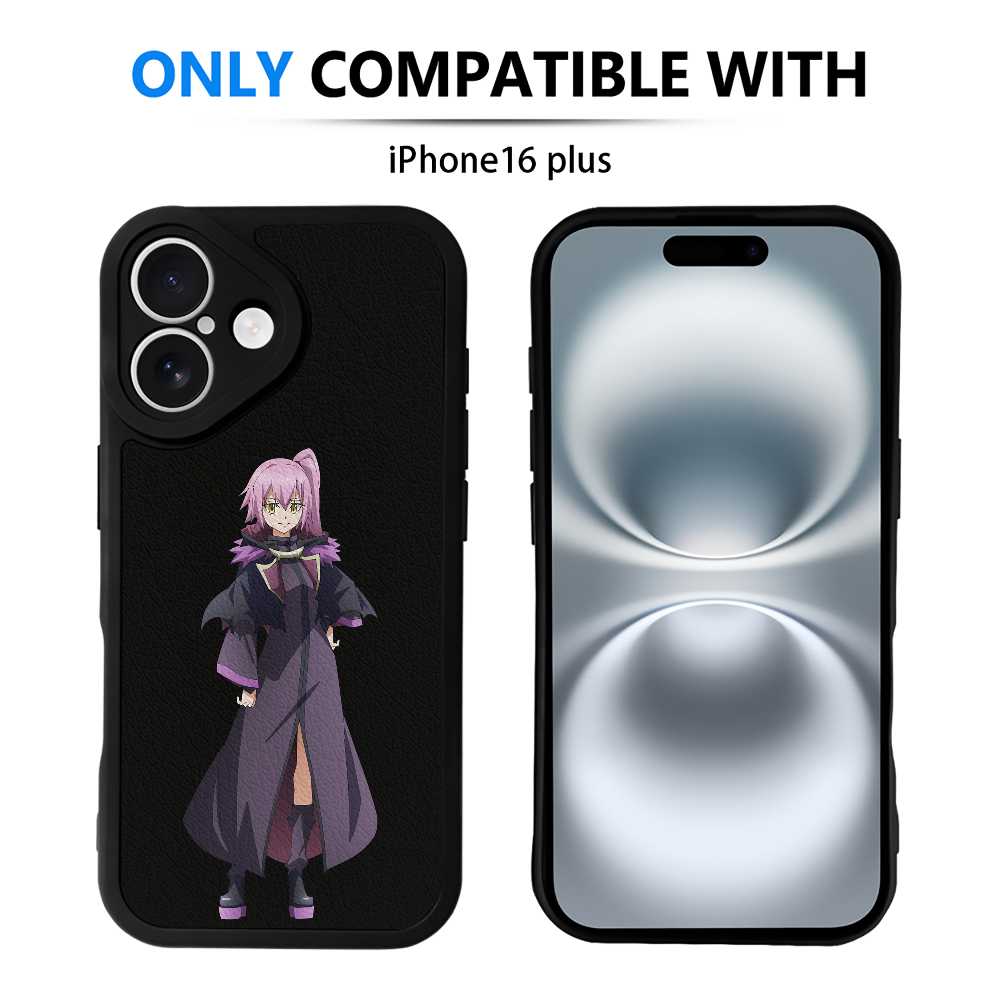 （画像用） 転スラ Regarding Reincarnated to Slime 【iPhone 16シリーズ対応】シリコンスマホケース（レザー調） 材質：シリコン